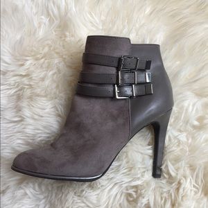 Women’s grey taupe booties size 9